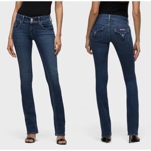 Hudson Beth Baby Boot Jeans Women 28 x 30 Dark Wash Flap Pocket MONZ  stretch 🔥